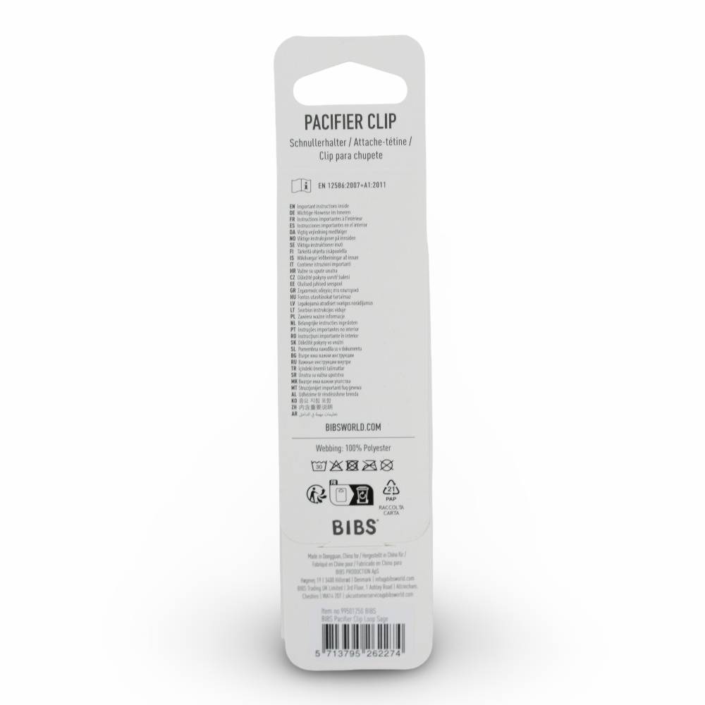 BIBS Pacifier Clip Loop - Sage