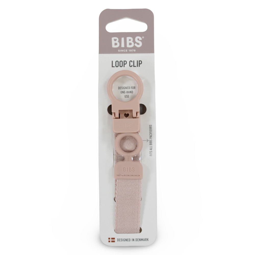BIBS Pacifier Clip Loop – Blush