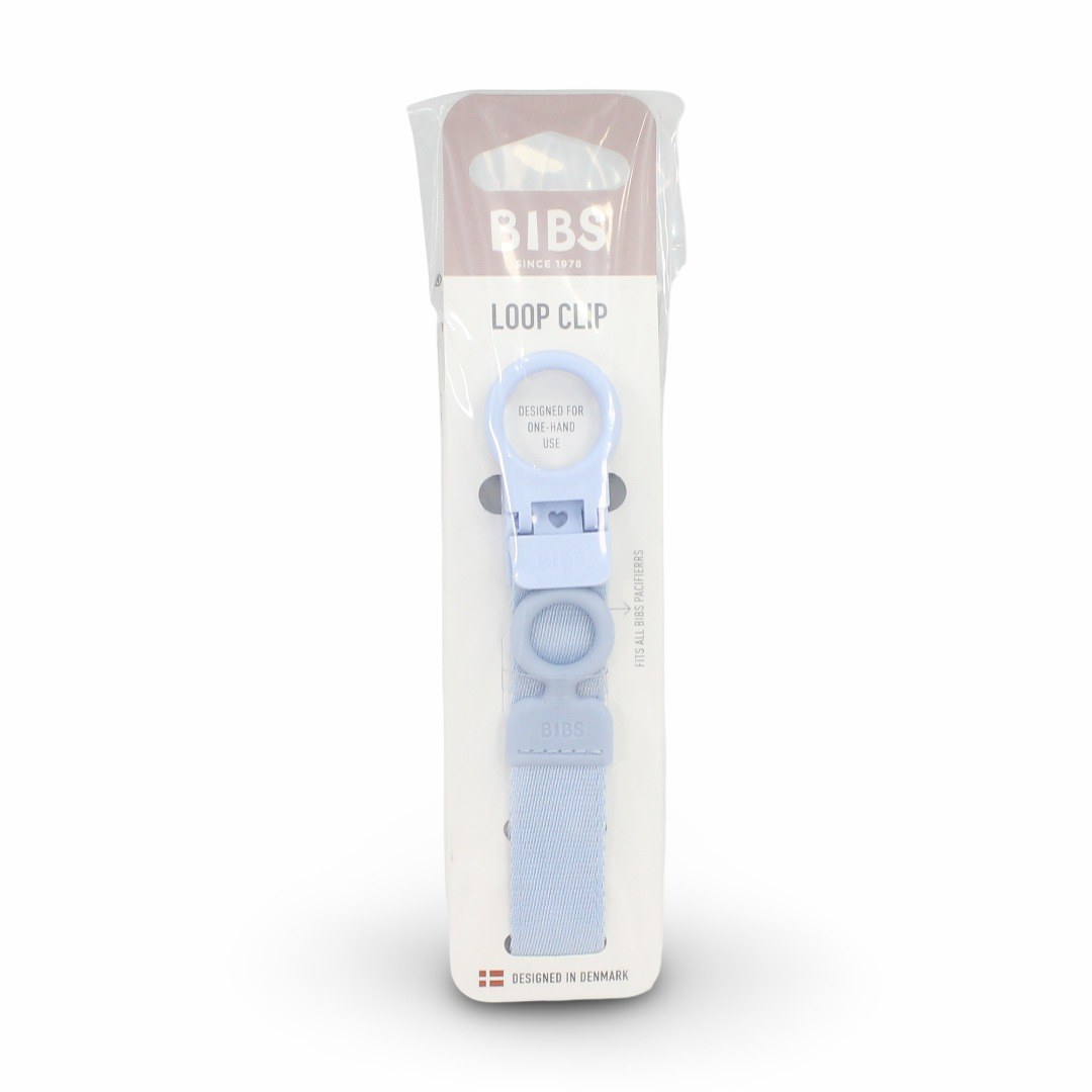 BIBS Pacifier Clip Loop – Dusty Blue - Baby Essentials