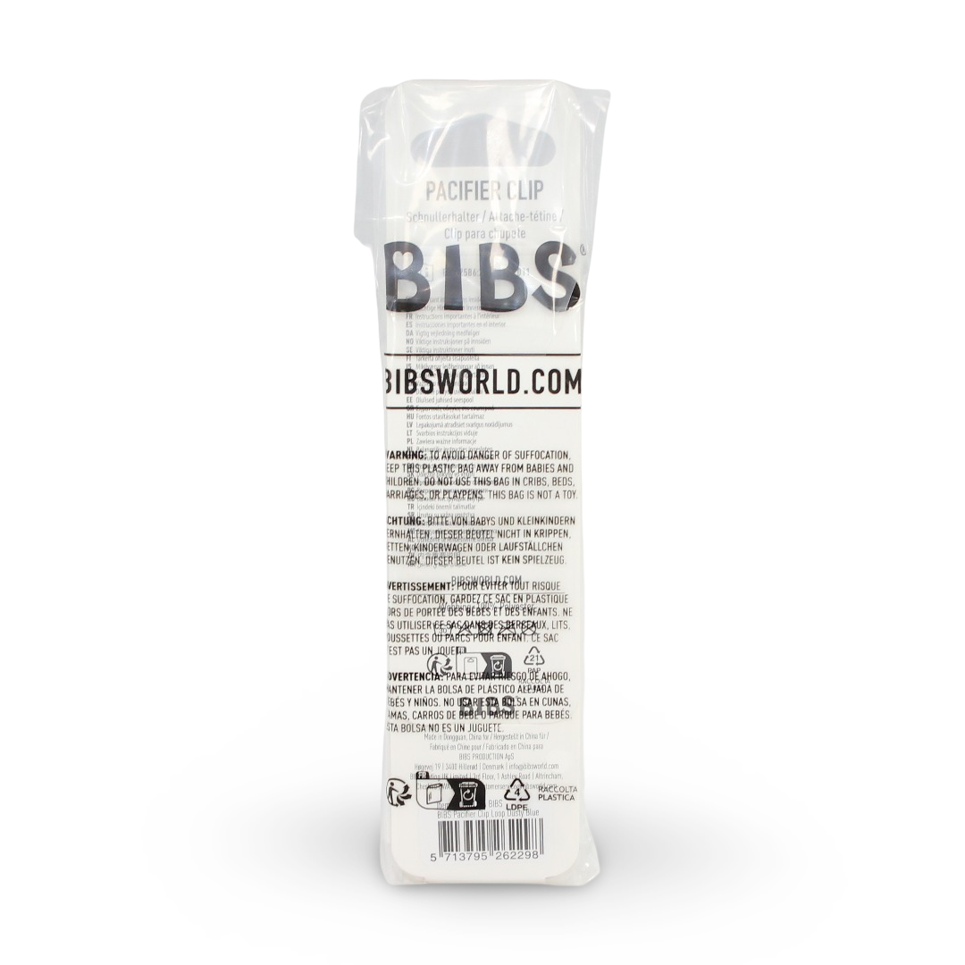 BIBS Pacifier Clip Loop – Dusty Blue