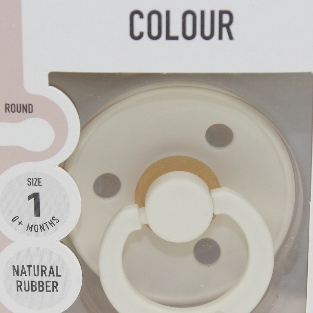 BIBS Pacifier Colour 1 Pack – Latex Size 1 Ivory