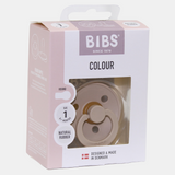 BIBS Color Pacifier 1-Pack Round Latex - Size 1 – Vanilla