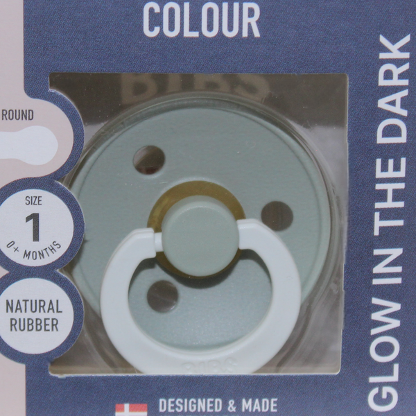 BIBS Pacifier Colour 1 Pack Latex Size 1 – Sage Glow