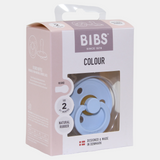 BIBS Color Pacifier 1-Pack Round Latex - Size 2 – Baby Blue