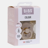 BIBS Color Baby Pacifier Color 1-Pack Round Latex - Size 2 – Vanilla