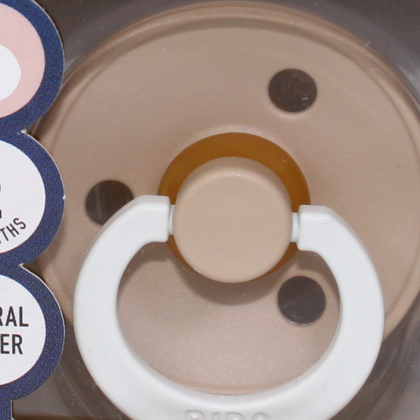 BIBS Pacifier – 1 Pack (Latex, Size 2, Vanilla GLOW)