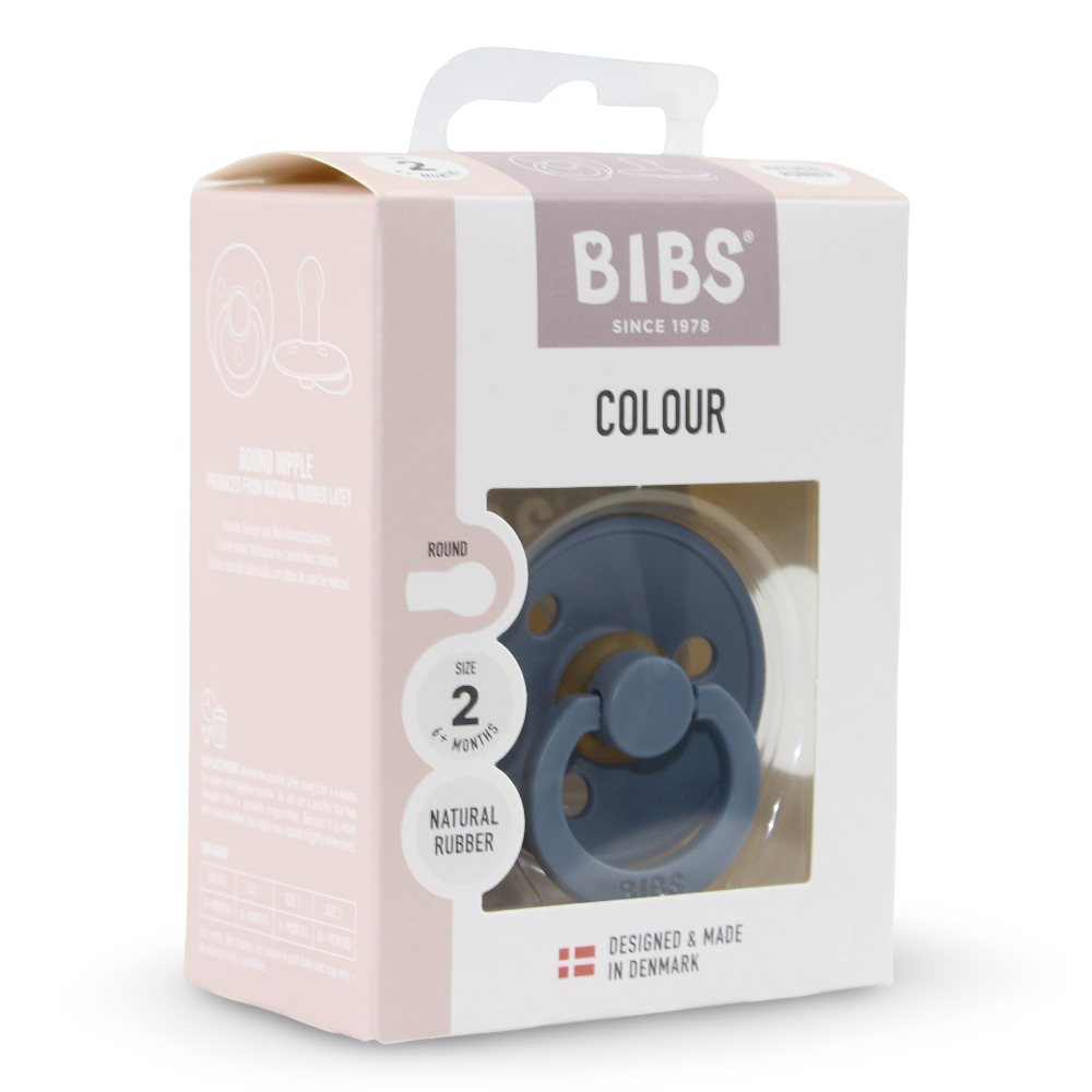 BIBS Color Pacifier – 1-Pack Latex - Size 2 - Petrol