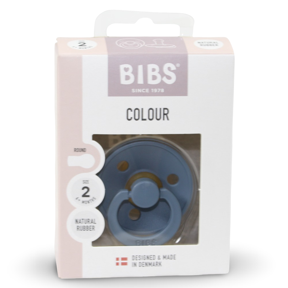 BIBS Color Pacifier – 1-Pack Latex - Size 2 - Petrol