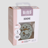 BIBS Pacifier Boheme – 1 Pack (Latex, Size 1, Sage)