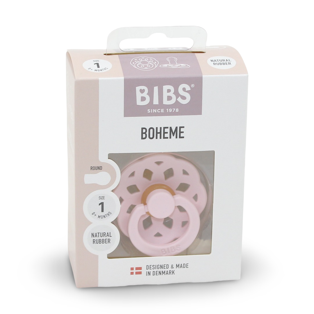 BIBS Boheme Pacifier 1-Pack Round Latex - Size 1 - Blossom