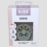 BIBS Pacifier Boheme – 1 Pack (Latex, Size 2, Sage)