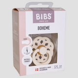 BIBS Pacifier Boheme – 1 Pack (Latex, Size 1, Ivory)