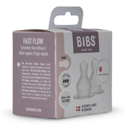 BIBS Baby Bottle Nipple Round Silicone Pack of 2 – Fast Flow