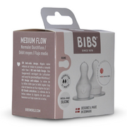 BIBS Baby Bottle Nipple Round Silicone Pack of 2 – Medium Flow