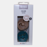 BIBS Color Pacifier 2-Pack Latex - Size 1 – Taupe/Scuba