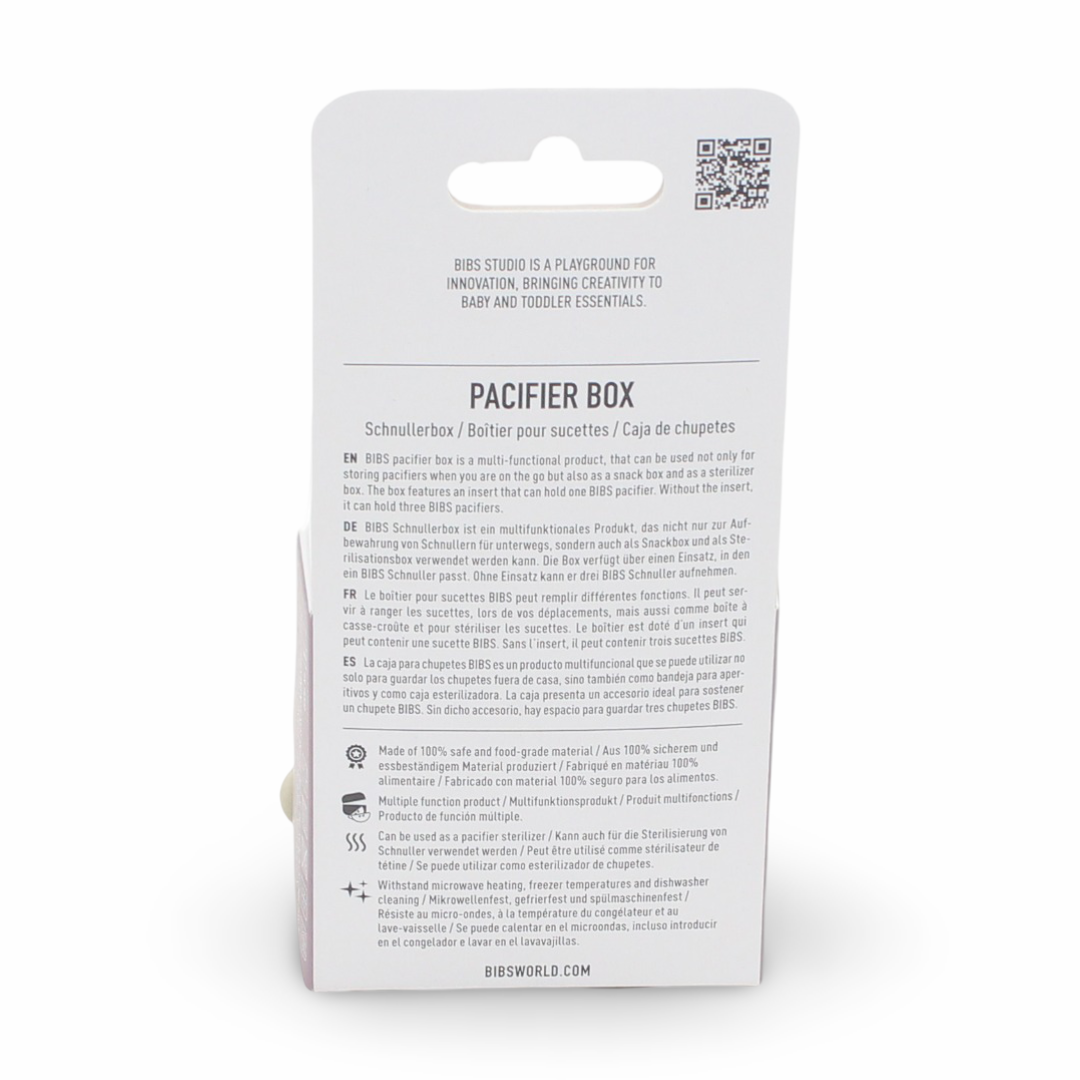 BIBS Studio Pacifier Box – Polka Ivory Black
