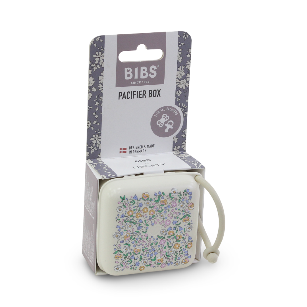 BIBS x Liberty Pacifier Box Chloe Meadow – Ivory - Baby Essentials