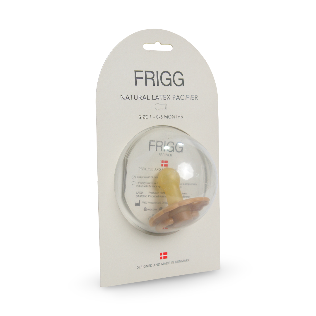 Frigg Daisy Latex Baby Pacifier Cappuccino – Size 1