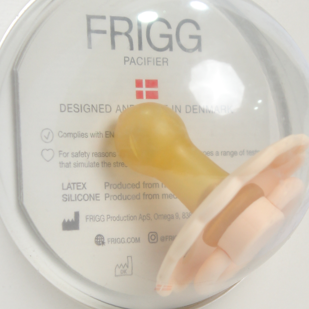 Frigg Daisy Latex Baby Pacifier 0-6m 1-Pack Pink Cream – Size 1