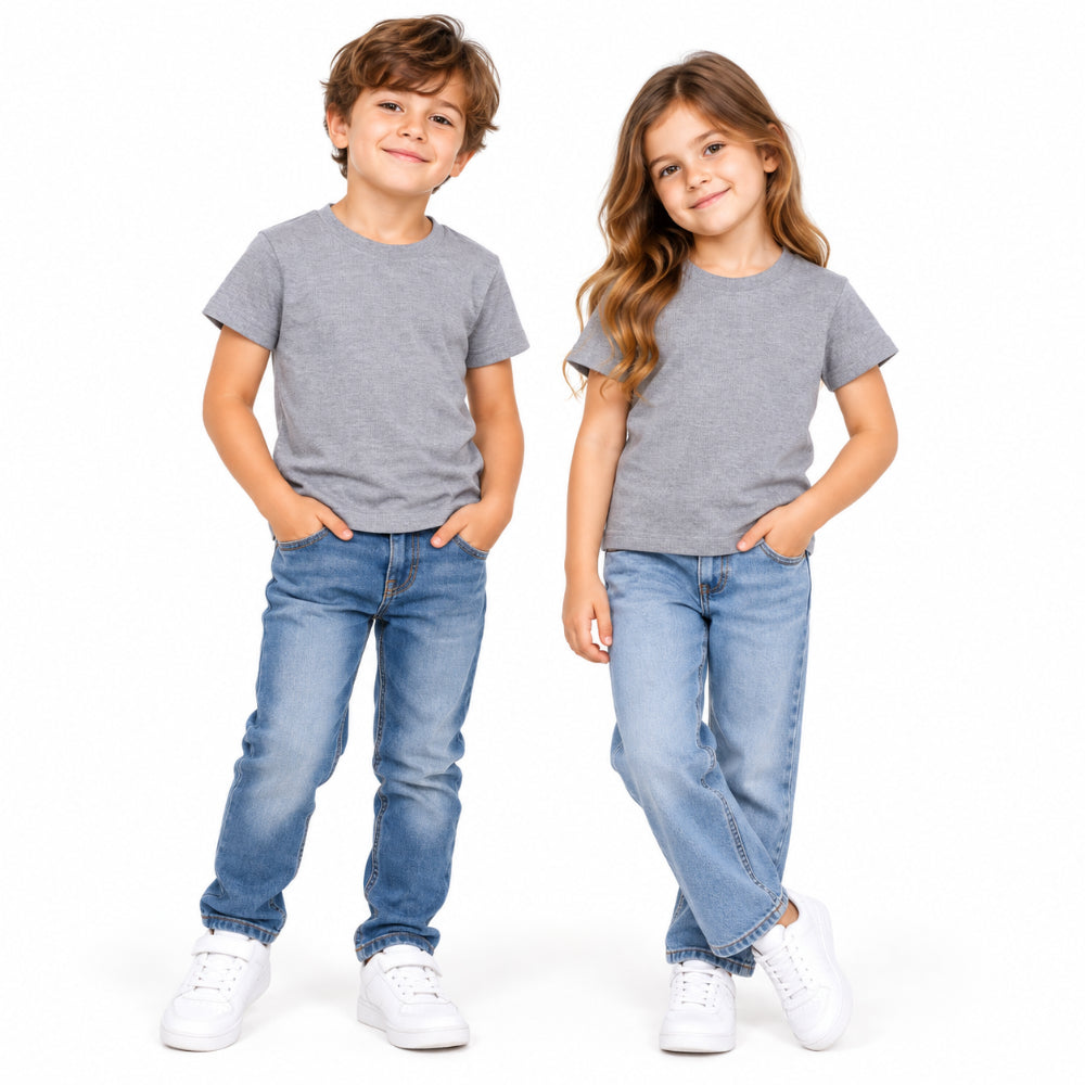 Unisex Cotton Short-Sleeved Thermal Top – Grey (Pack Of 2)