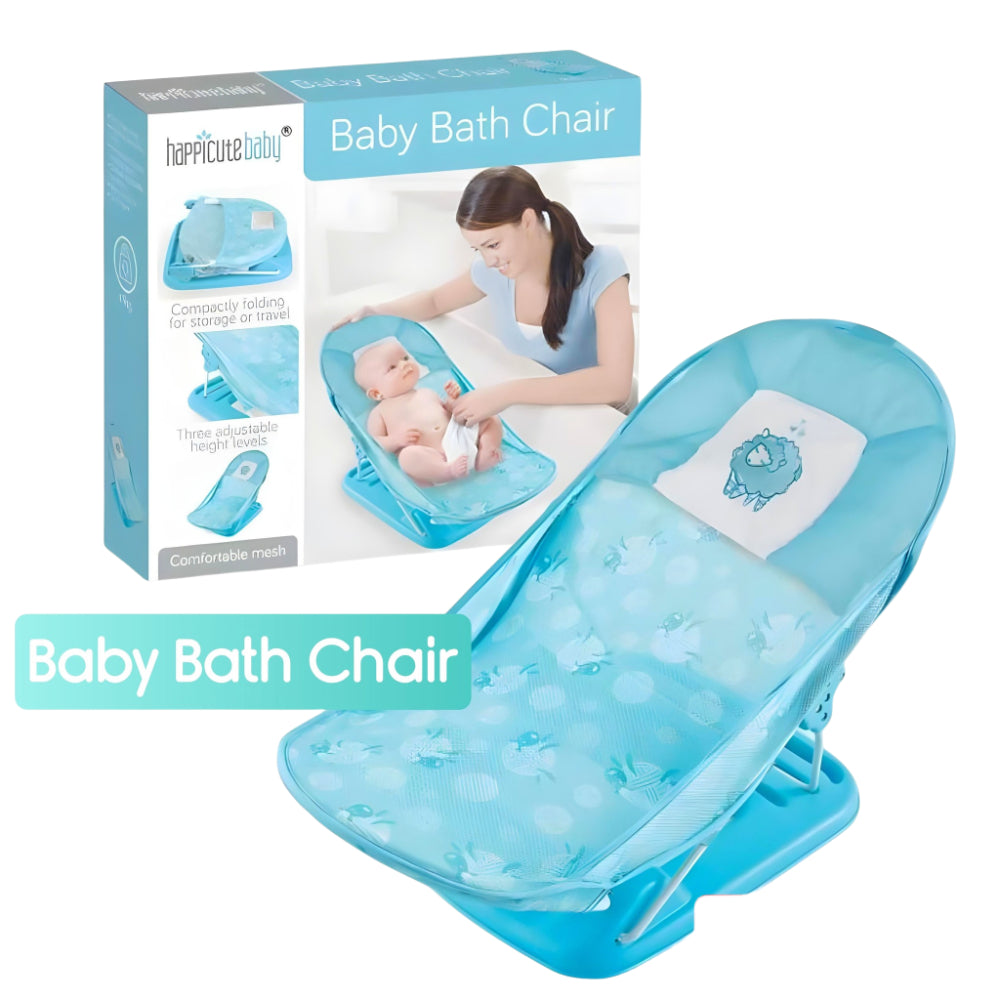 Baby Bath Chair with Pillow - Blue