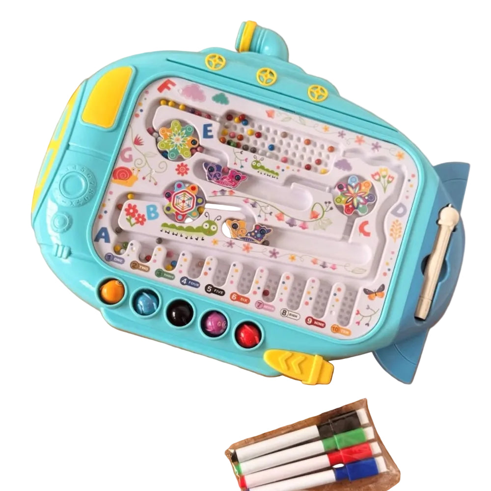 Magnetic Plate 3-in-1 Pen Control Training Toy – Aqua