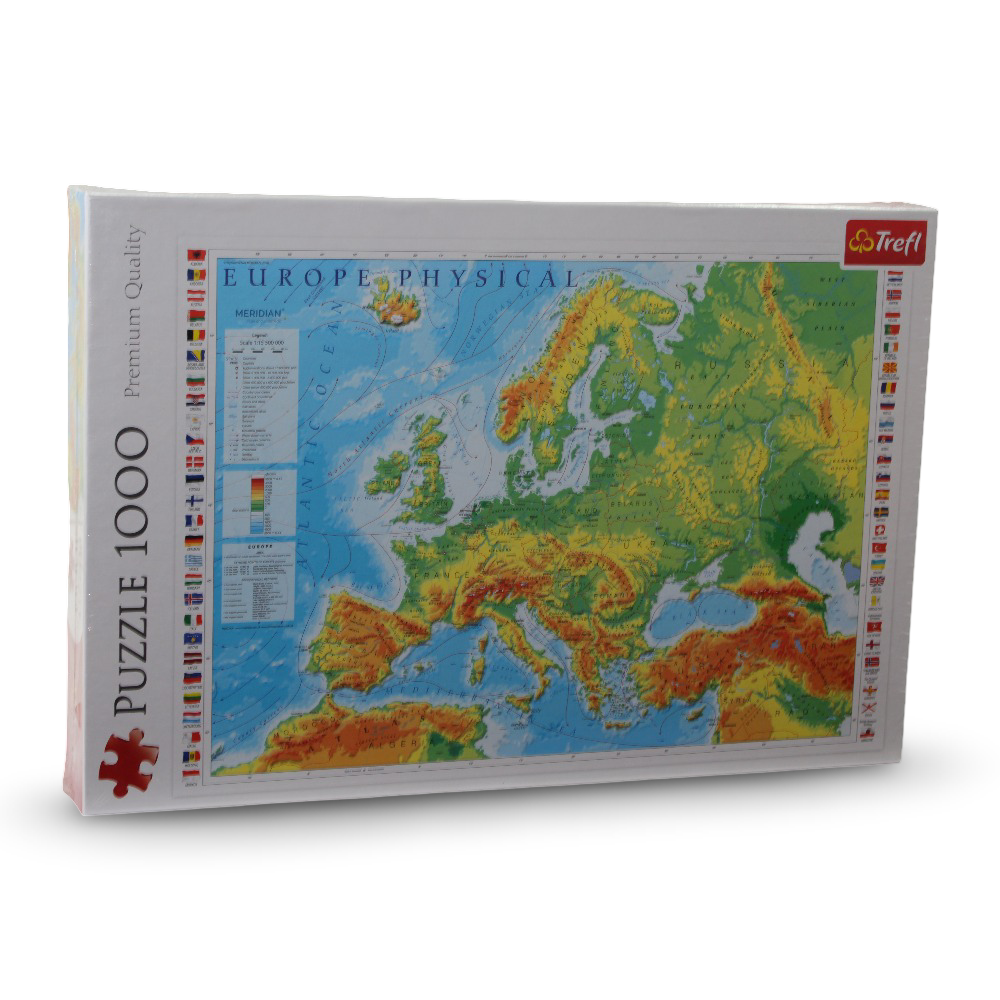 Trefl Physical Map of Europe Jigsaw Puzzle - 1000 Pcs