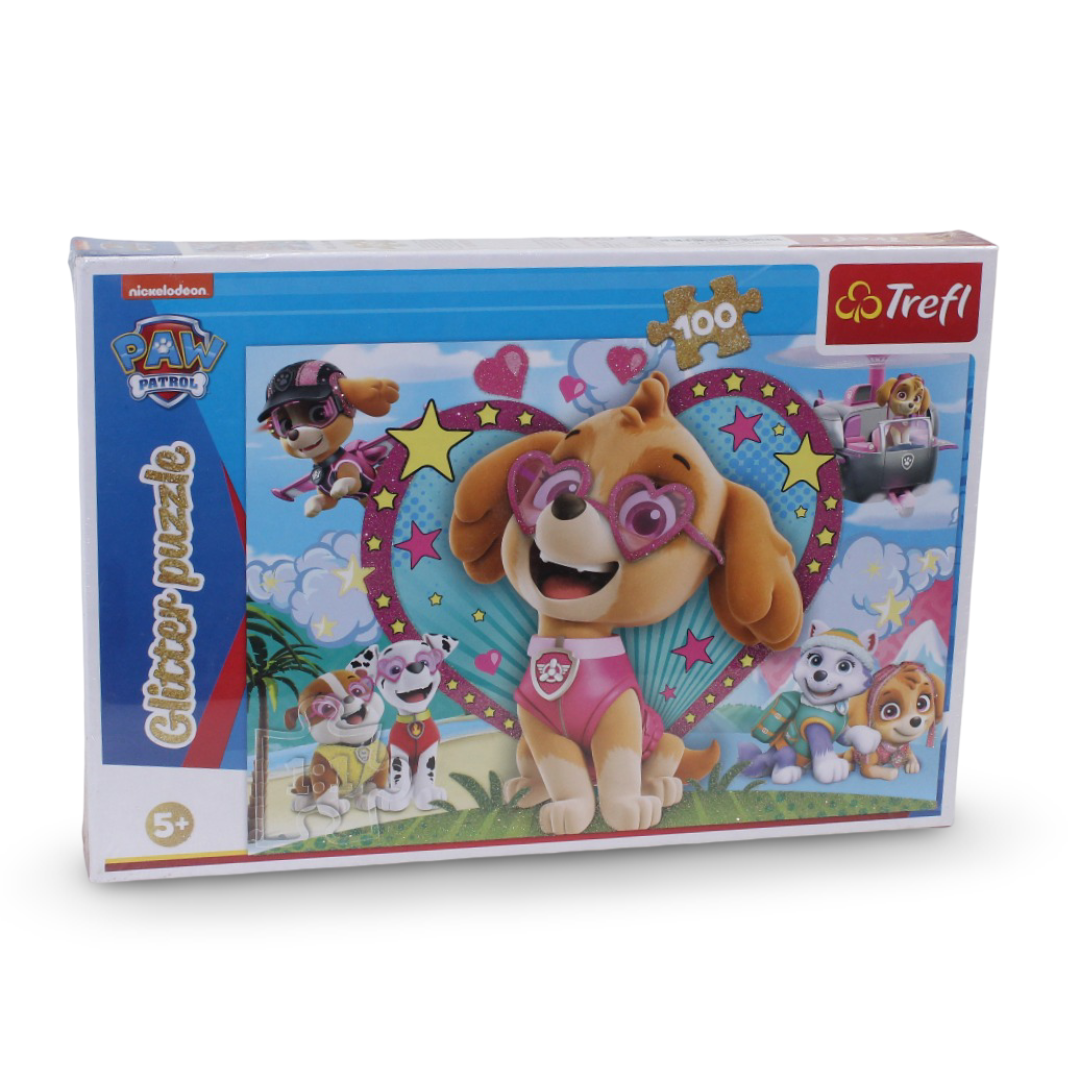 Trefl Paw Patrol Glitter Puzzle – 100Pcs