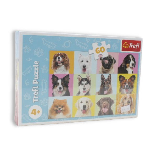 Trefl Cute Dogs Puzzle – 60 Pcs