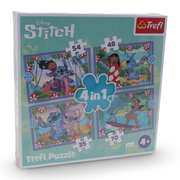 Trefl Stitch 4-in-1 Puzzle Set – Multiple Piece Counts