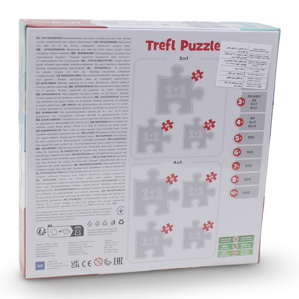 Trefl Stitch 4-in-1 Puzzle Set – Multiple Piece Counts
