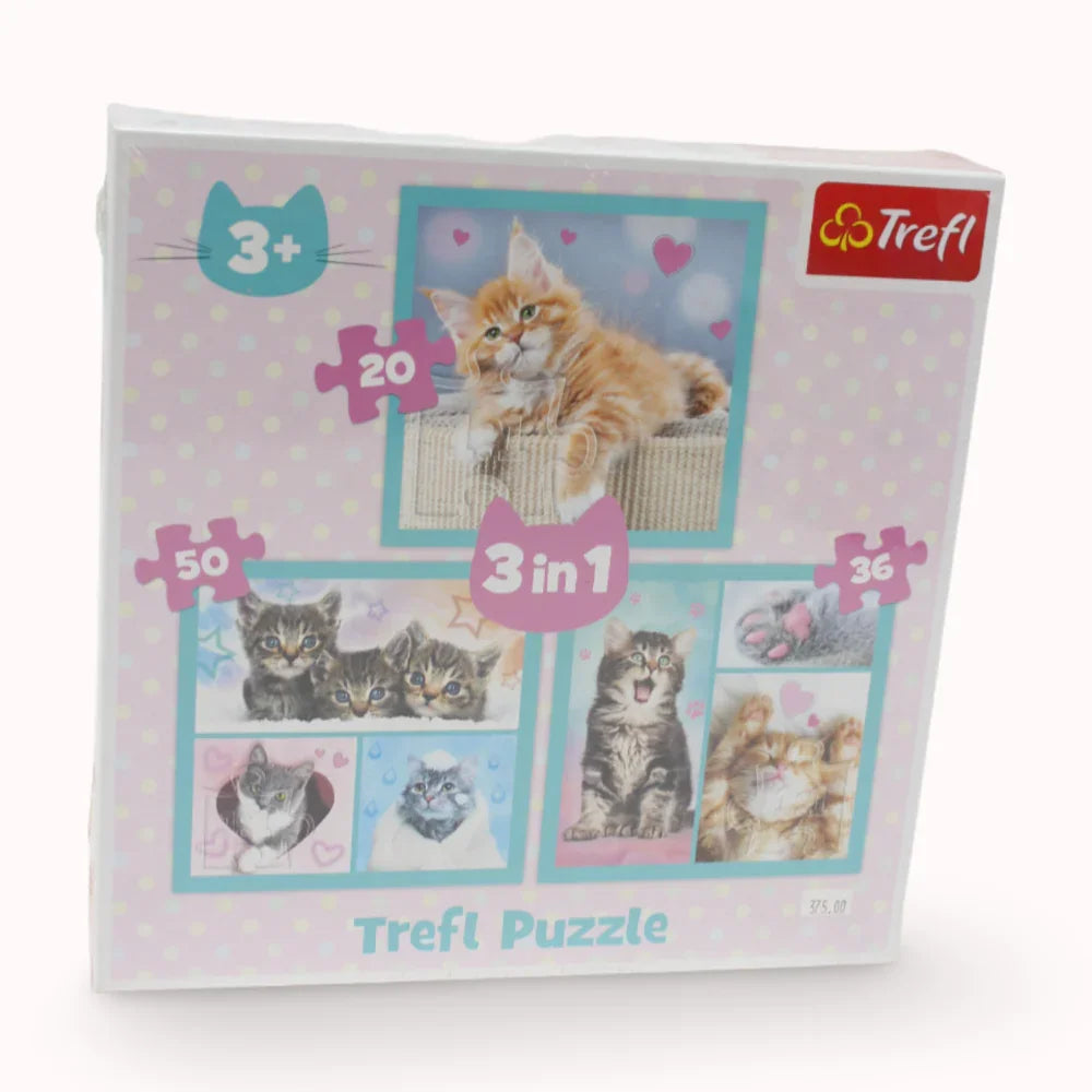 Trefl 3in1 Cute Kittens Puzzle - Toys