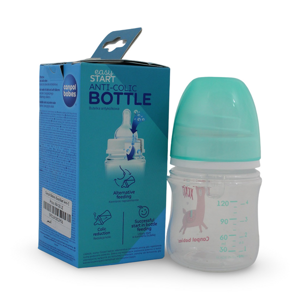 Canpol Babies EasyStart Anti-Colic Bottle With Wide Opening 120ml – Green