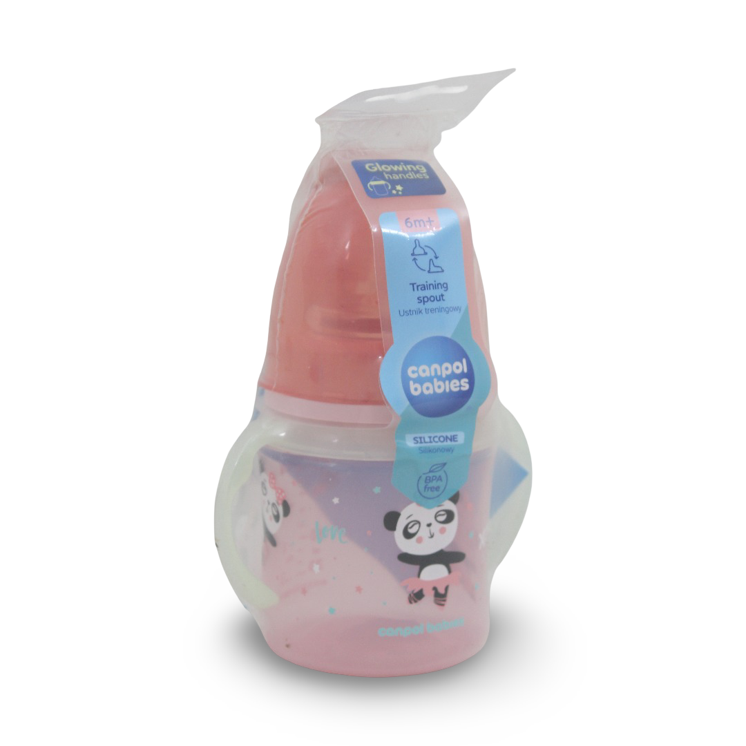 Canpol Babies Silicone Training Cup with Silicone Spout 120ml – Pink (6m+)