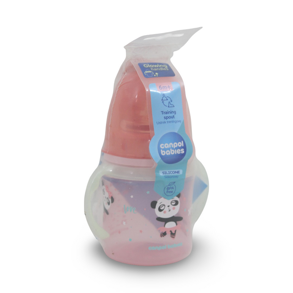 Canpol Babies Silicone Training Cup with Silicone Spout 120ml – Pink (6m+)