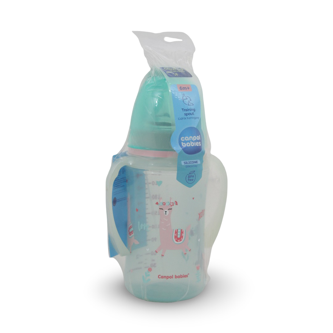 Canpol Babies Training Cup with Glowing Handles 240ml – Green