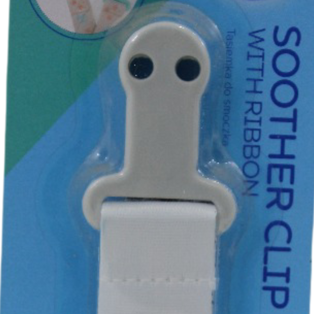 Canpol Babies Royal Baby Soother Clip with Ribbon 0m+ – Grey
