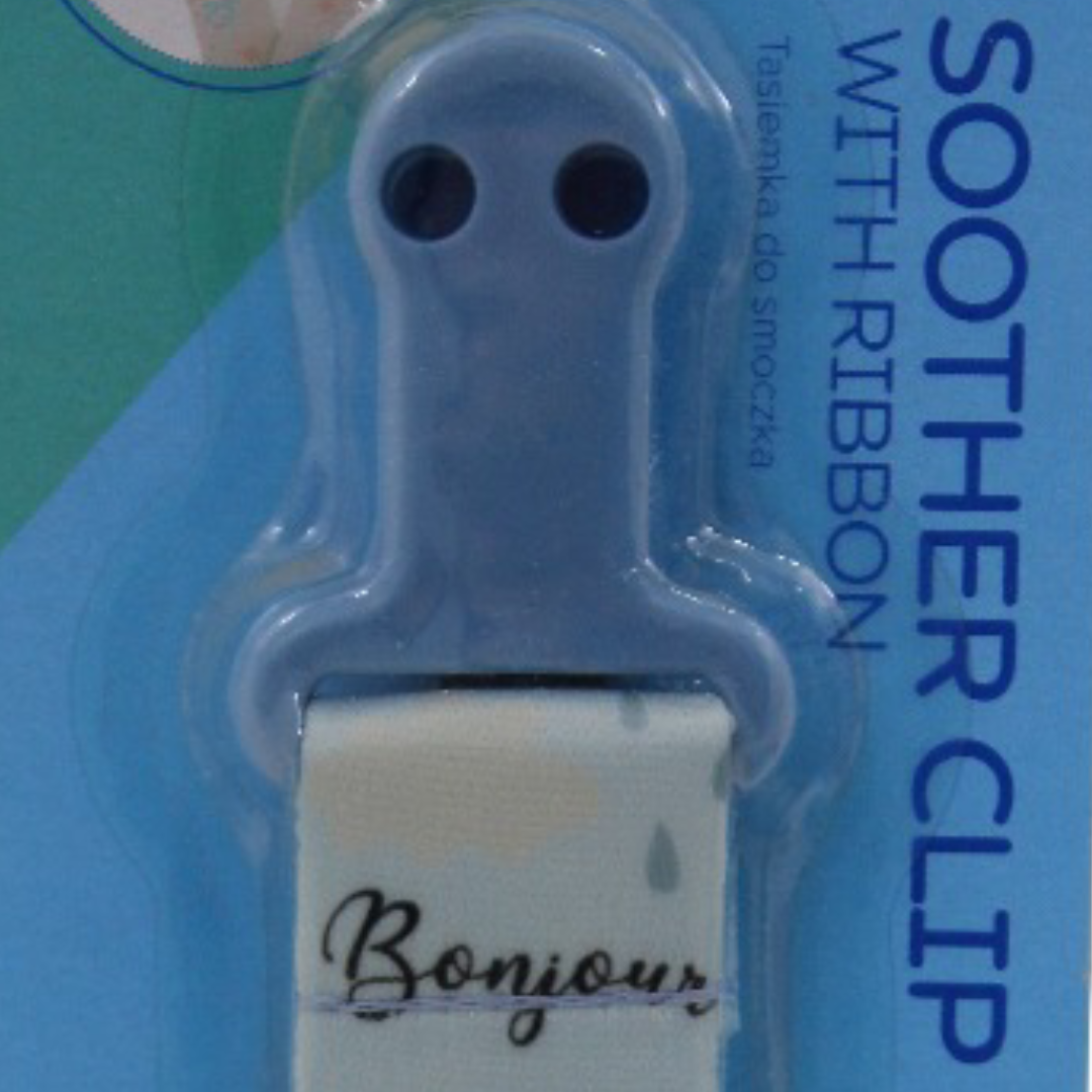 Canpol Babies Royal Baby Soother Clip with Ribbon 0m+ – Blue