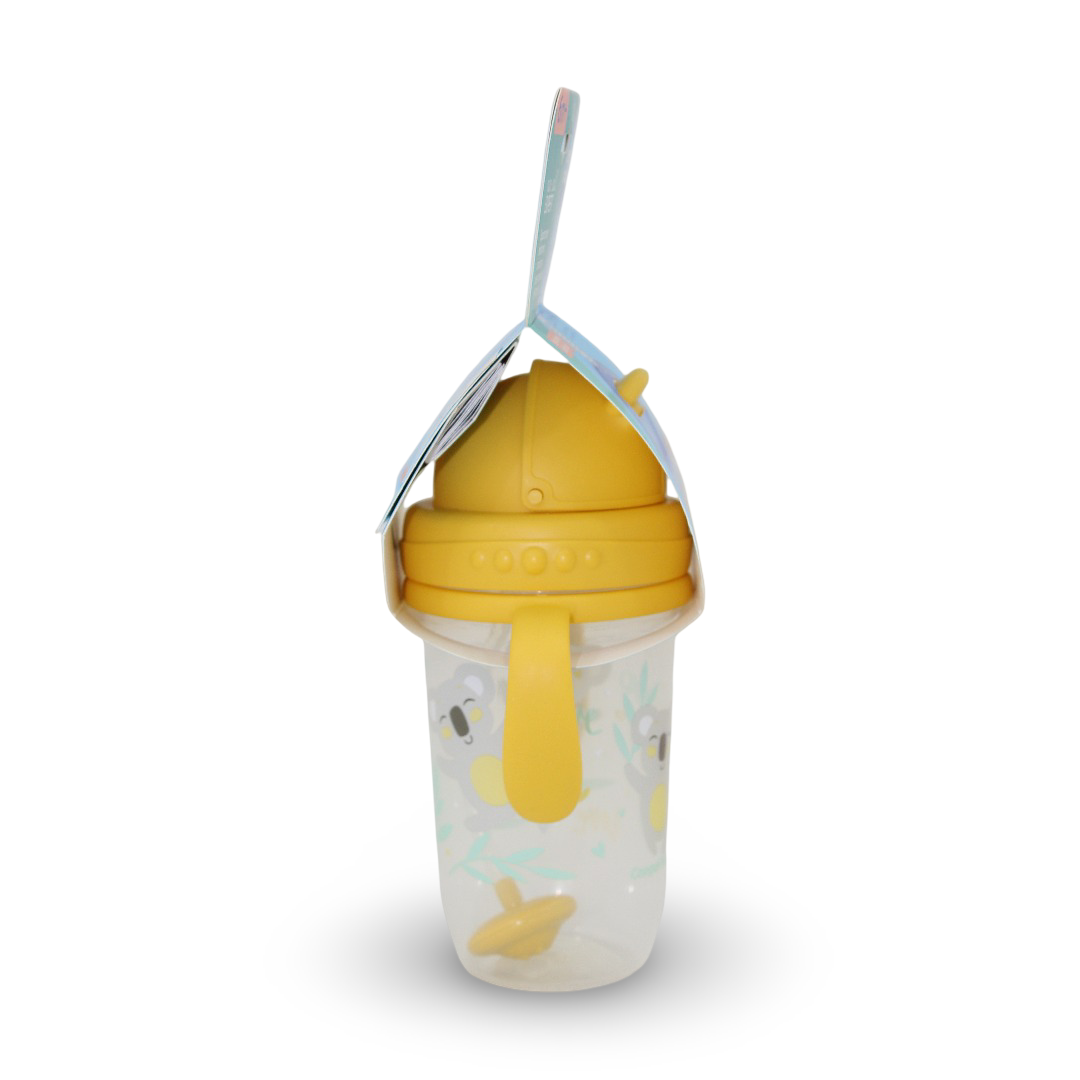 Canpol Babies Non-Spill Expert Sports Cup with Weighted Straw 270ml 6m+ – Yellow