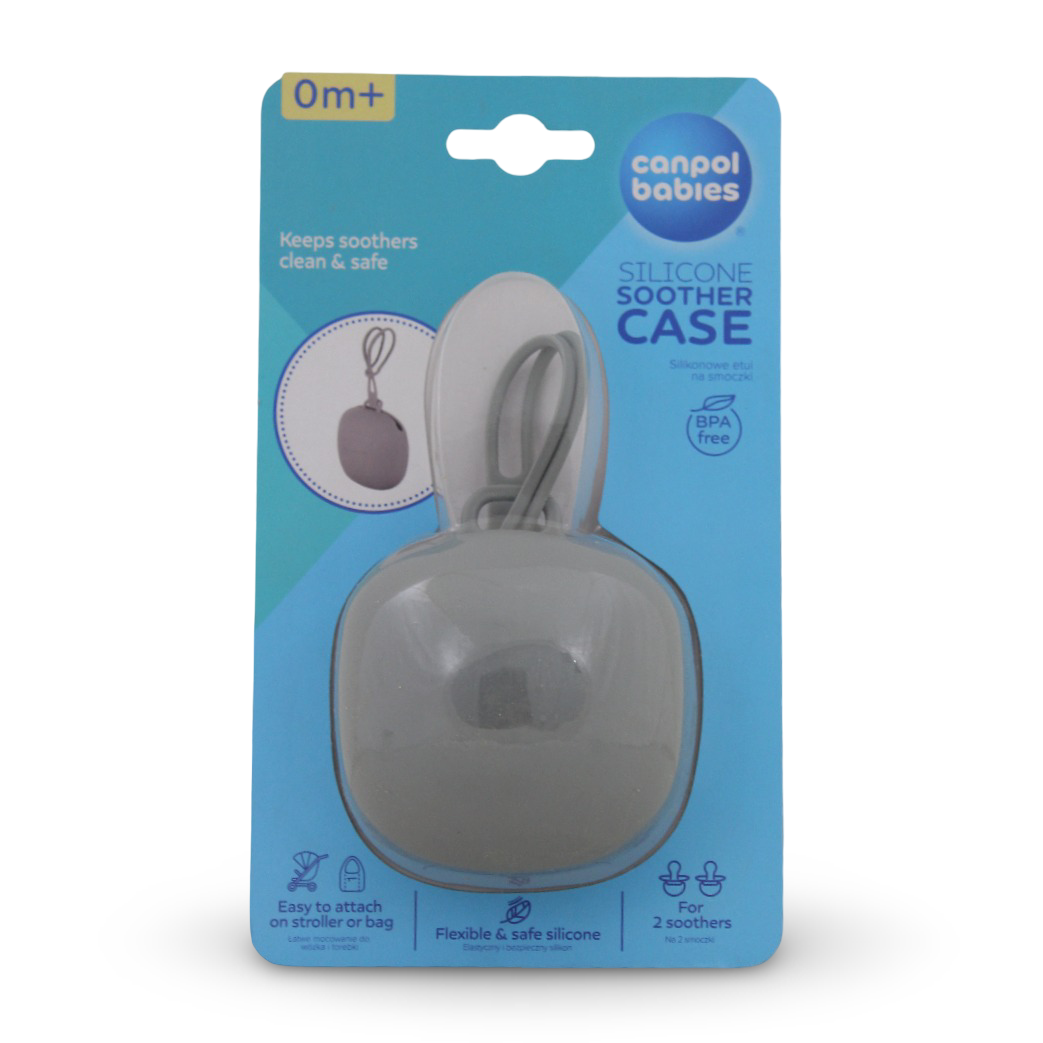 Canpol Babies Silicone Pacifier Case - 2 Pcs (Grey )