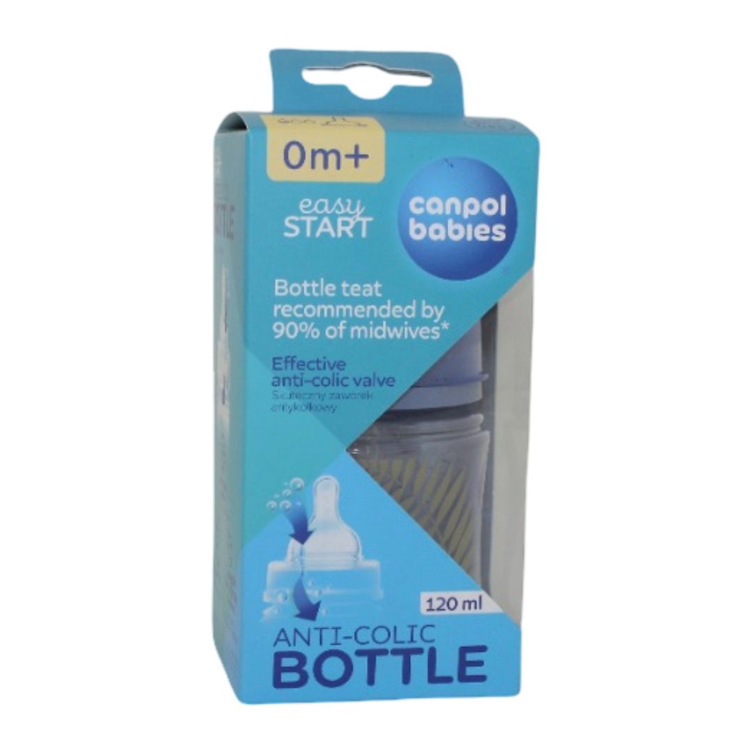 Canpol Babies EasyStart Wide-Neck Feeding Bottle 120ml – Blue