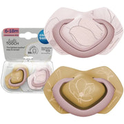 Canpol Babies Light Touch Silicone Soothers 6-18m – Gold & Pink