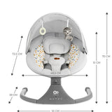 Kinderkraft Lumi 2 Baby Swing – Light Gray