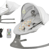 Kinderkraft Lumi 2 Baby Swing – Light Gray