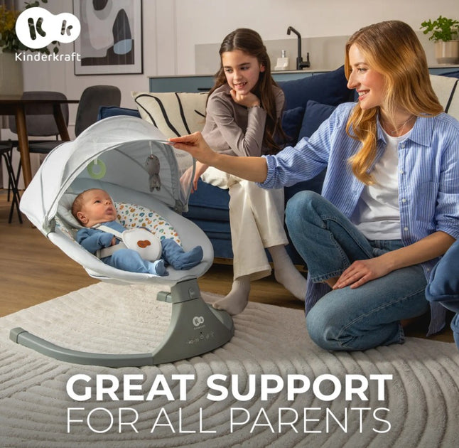 Kinderkraft Lumi 2 Baby Swing – Light Gray