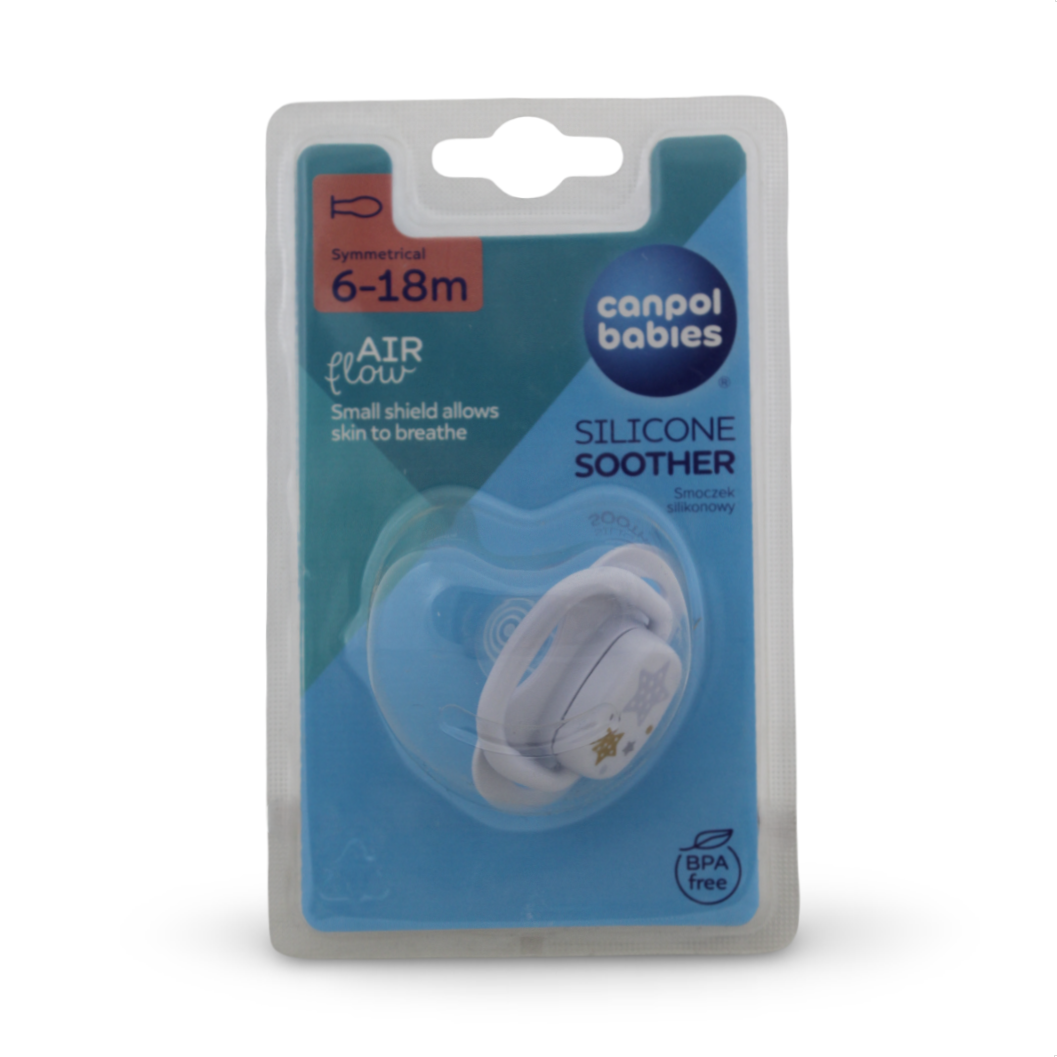 Canpol Babies Silicone Symmetrical Soother 6-18m – Baby Blue - Baby Essentials