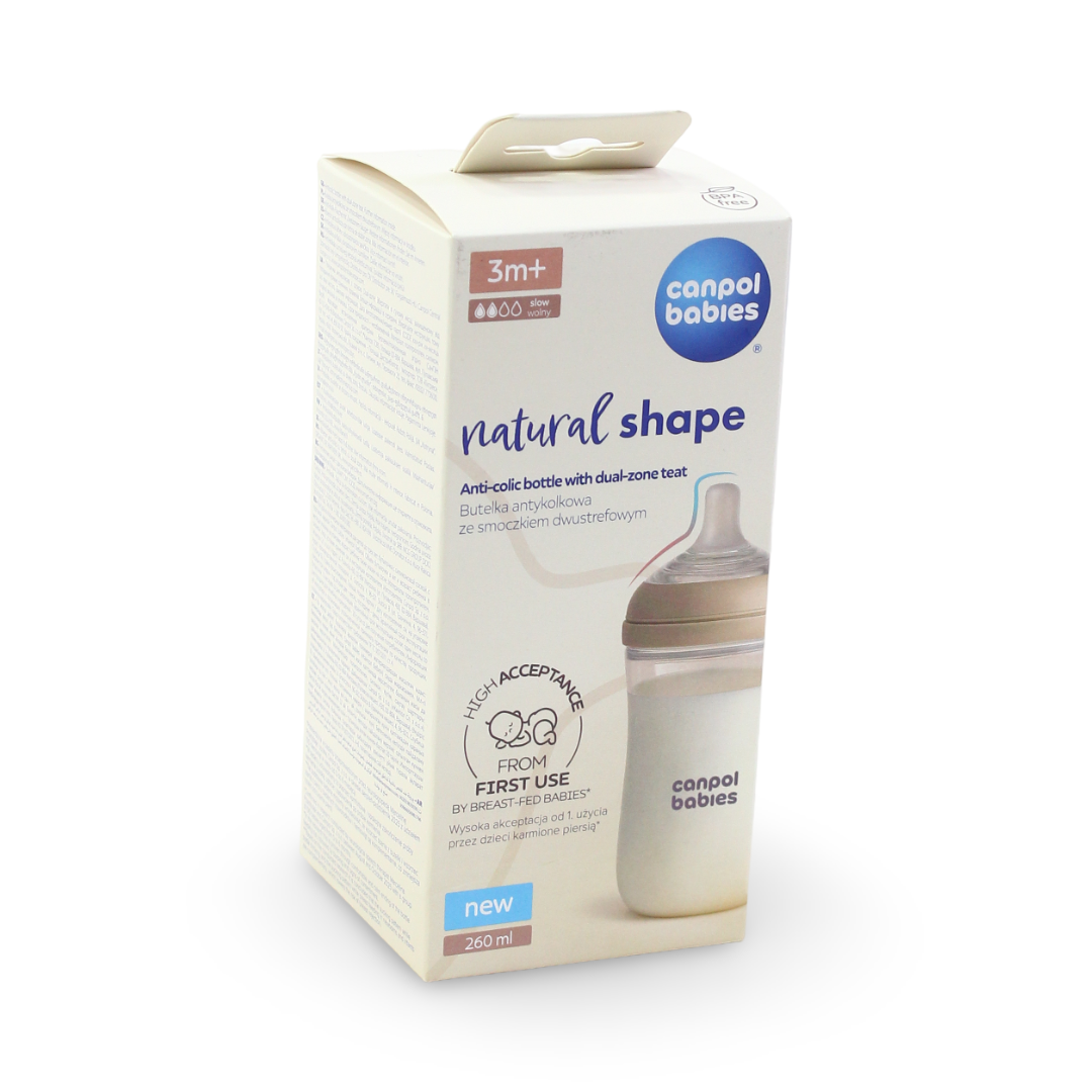 Canpol Babies Natural Shape Anti-Colic Bottle 260ml 3m+
