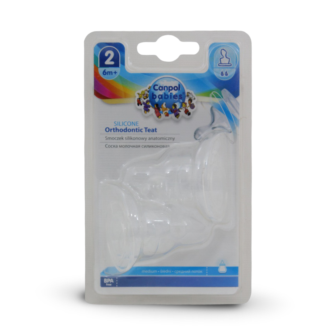 Canpol Babies Silicone Orthodontic Teats 6m+ – 2Pcs - Baby Essentials