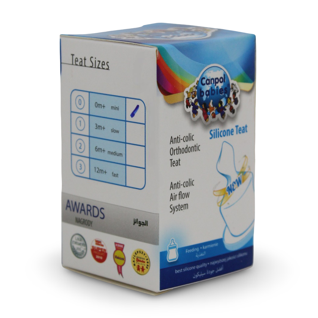 Canpol Babies Silicone Orthodontic Teat 0m+ - Baby Essentials