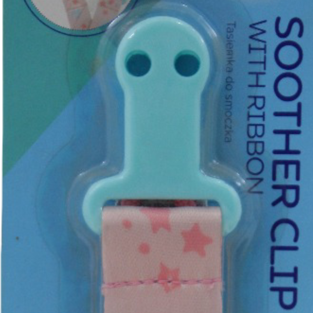 Canpol Babies Ribbon Soother Clip 0m+ – Pink